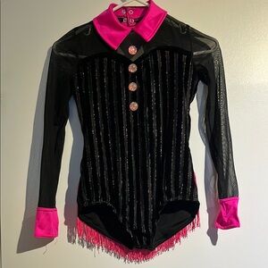 Kids Black and Pink Dance Costume